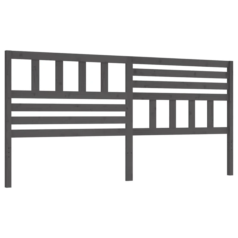 Tête de lit accessoire couchage chambre à coucher meuble 206 x 4 x 100 cm bois de pin gris TDL0203322