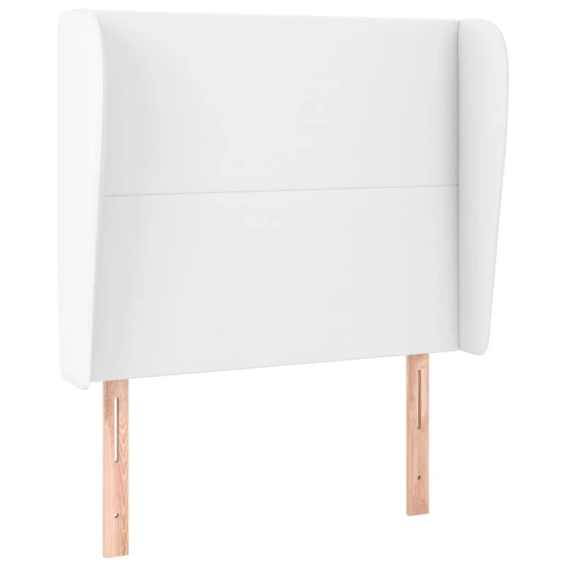 Tête de lit accessoire couchage chambre à coucher meuble avec rebord latéral 93 x 23 x 118/128 cm synthétique blanc TDL0205764