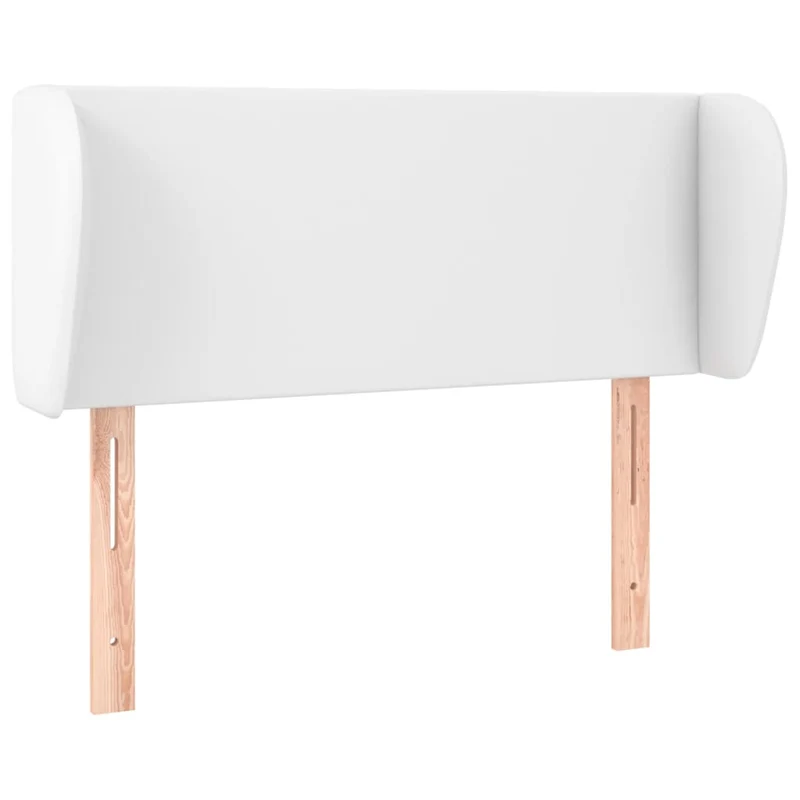 Tête de lit accessoire couchage chambre à coucher meuble avec rebord latéral 103 x 23 x 78/88 cm synthétique blanc TDL0205794