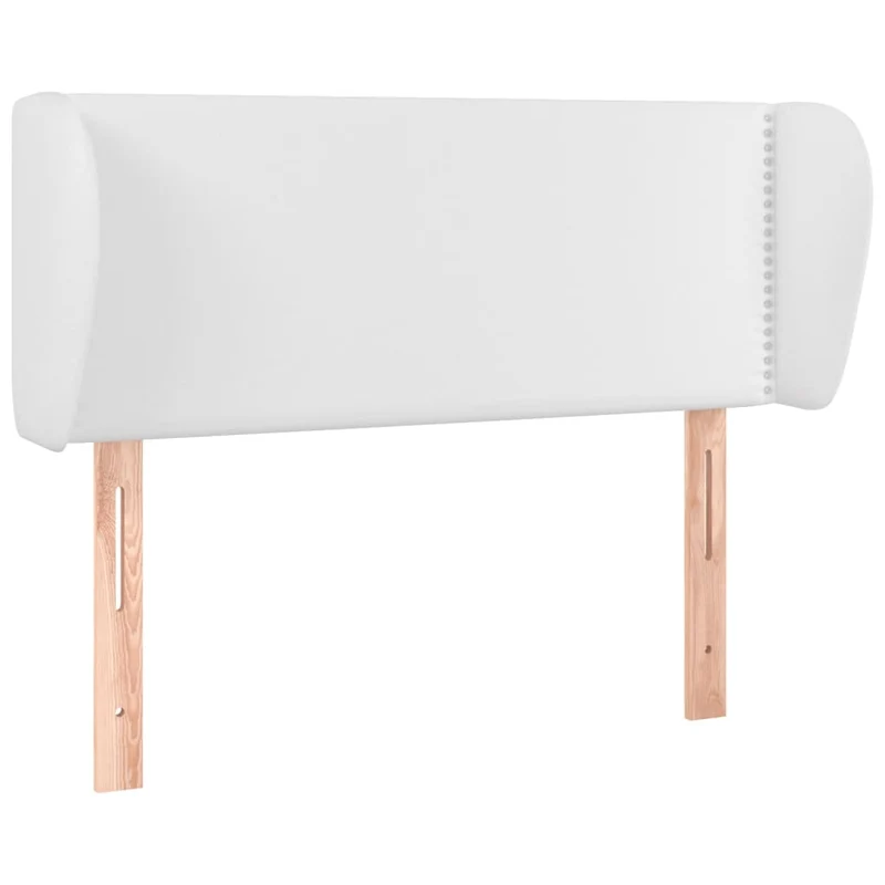 Tête de lit accessoire couchage chambre à coucher meuble avec rebord latéral 103 x 23 x 78/88 cm synthétique blanc TDL0205796