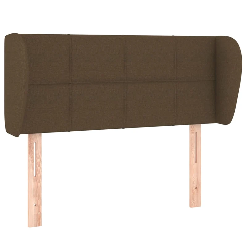 Tête de lit accessoire couchage chambre à coucher meuble avec rebord latéral 93 x 23 x 78/88 cm tissu marron foncé TDL0204639