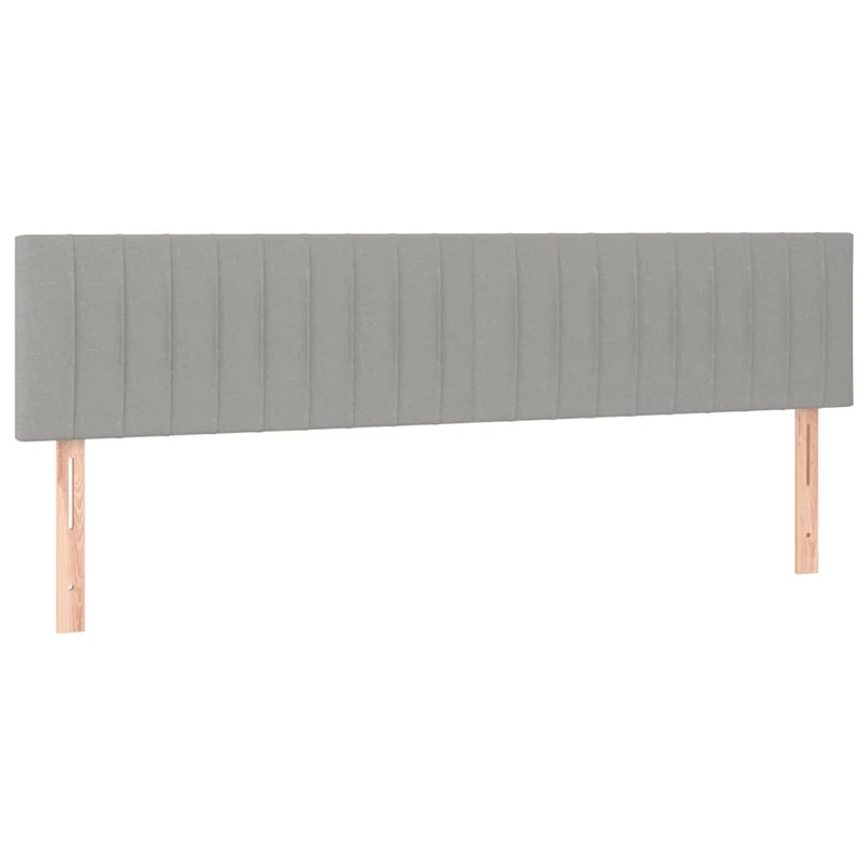 Tête de lit accessoire couchage chambre à coucher meuble 2 parties 90 x 5 x 78/88 cm tissu gris clair TDL0206407