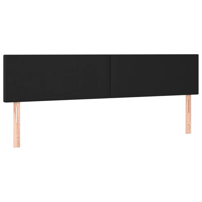 Tête de lit accessoire couchage chambre à coucher meuble 2 parties 80 x 5 x 78/88 cm synthétique noir TDL0206248