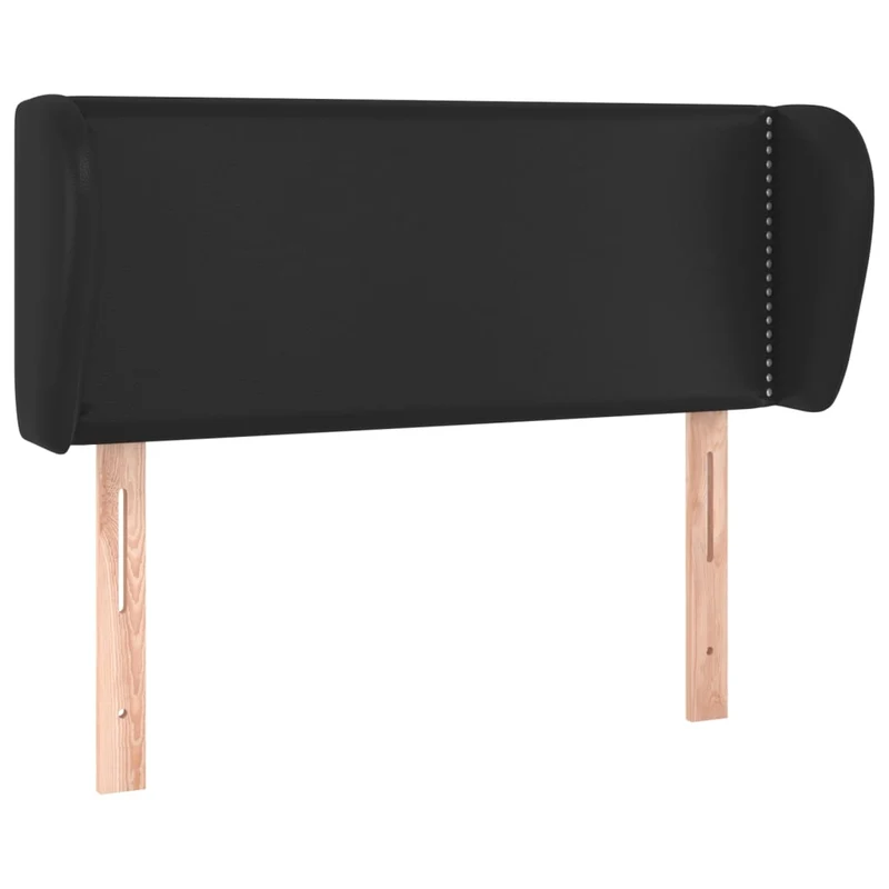Tête de lit accessoire couchage chambre à coucher meuble avec rebord latéral 93 x 23 x 78/88 cm synthétique noir TDL0204387