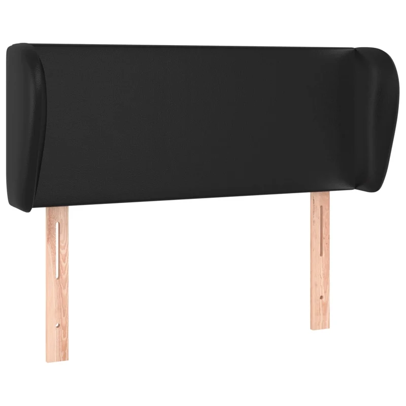 Tête de lit accessoire couchage chambre à coucher meuble avec rebord latéral 83 x 23 x 78/88 cm synthétique noir TDL0204429