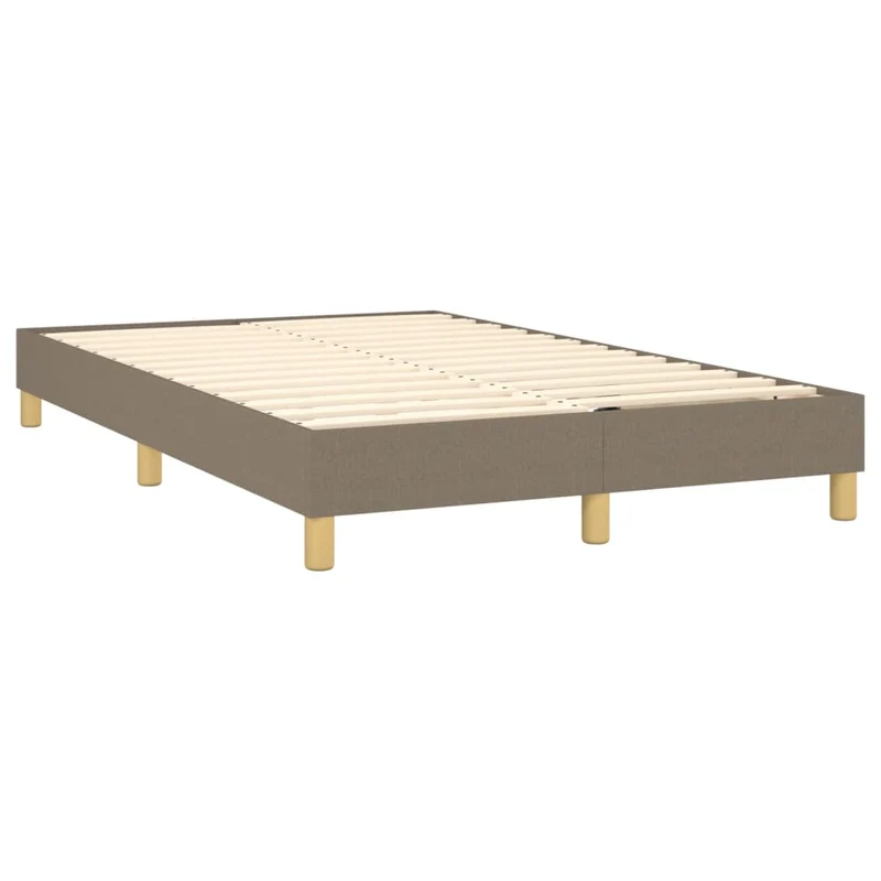 Sommier à lattes sur pieds cadre de lit 120x200 cm tissu taupe TDL0206941