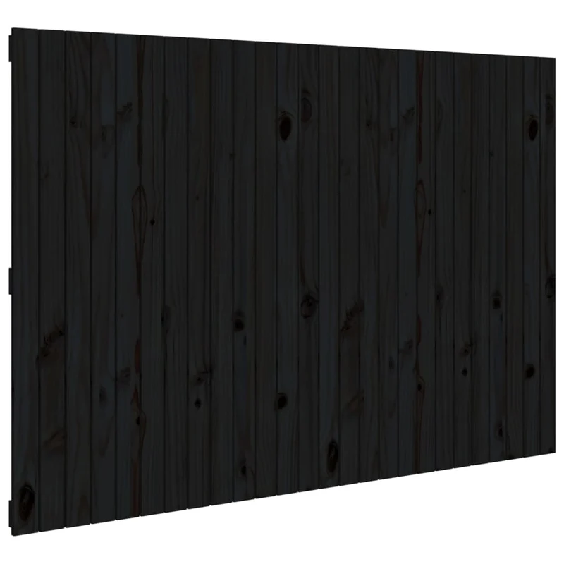 Tête de lit accessoire couchage chambre à coucher meuble murale style palette 166 x 3 x 110 cm bois massif noir TDL0202523