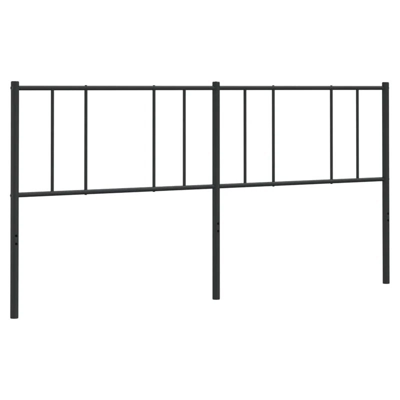Tête de lit accessoire couchage chambre à coucher meuble 200 cm métal noir TDL0202415