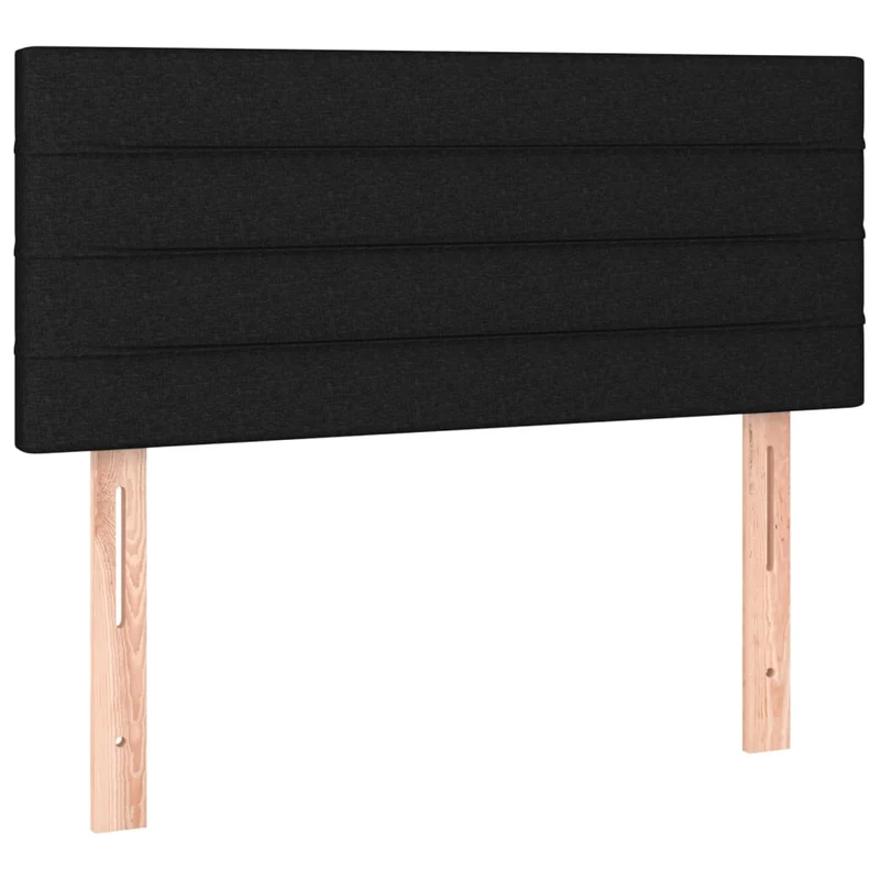 Tête de lit accessoire couchage chambre à coucher meuble 80 x 5 x 78/88 cm tissu noir TDL0202114