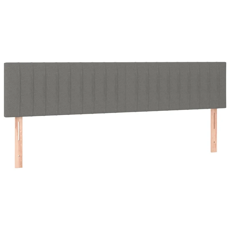 Tête de lit accessoire couchage chambre à coucher meuble à LED 180 x 5 x 78/88 cm tissu gris foncé TDL0201102