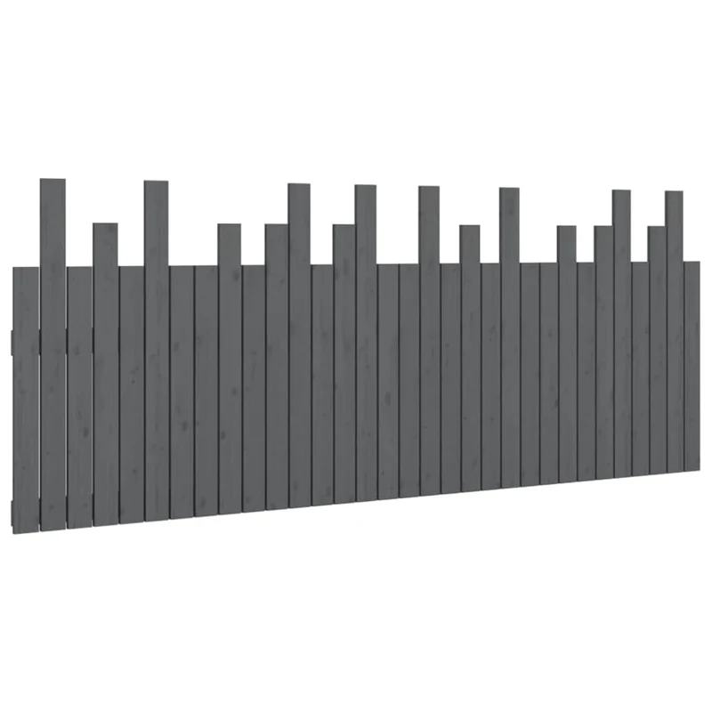 Tête de lit accessoire couchage chambre à coucher meuble murale style palette 204 x 3 x 80 cm bois massif gris TDL0202630