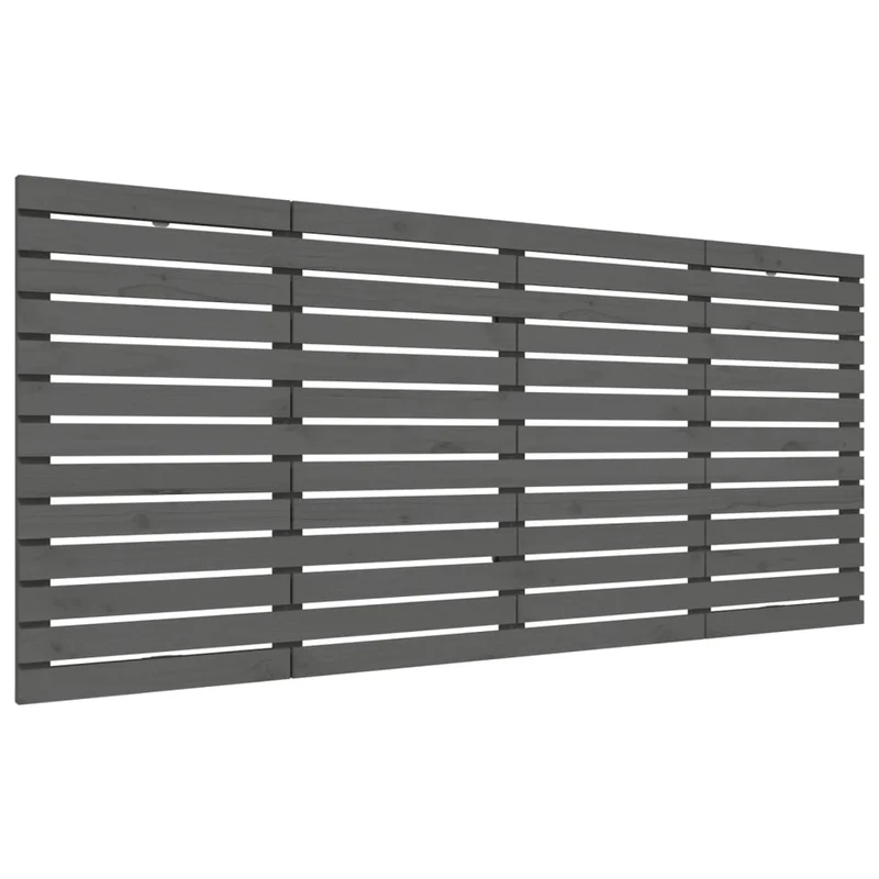 Tête de lit accessoire couchage chambre à coucher meuble murale style palette 206 x 3 x 91,5 cm bois massif gris TDL0202627