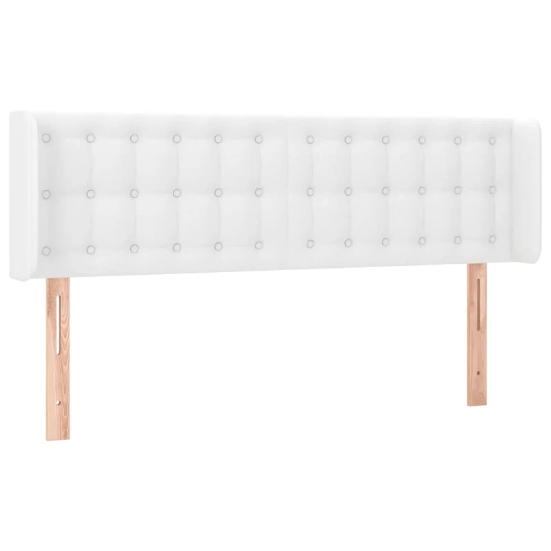 Tête de lit accessoire couchage chambre à coucher meuble à LED 147 x 16 x 78/88 cm synthétique blanc TDL0201943