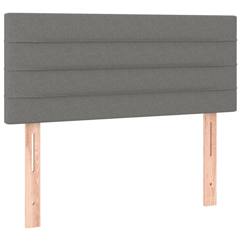 Tête de lit accessoire couchage chambre à coucher meuble à LED 90 x 5 x 78/88 cm tissu gris foncé TDL0201000