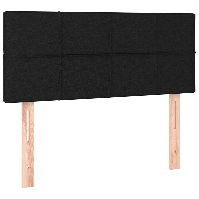 Tête de lit accessoire couchage chambre à coucher meuble à LED 100 x 5 x 78/88 cm tissu noir TDL0200755
