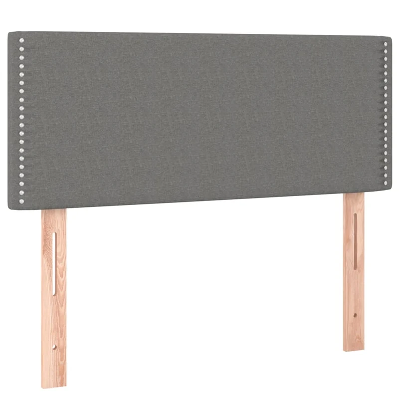 Tête de lit accessoire couchage chambre à coucher meuble 100 x 5 x 78/88 cm tissu gris foncé TDL0203194