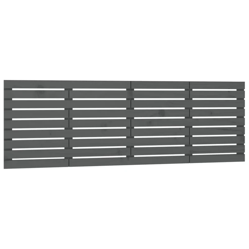 Tête de lit accessoire couchage chambre à coucher meuble murale style palette 206 x 3 x 63 cm bois massif gris TDL0202628