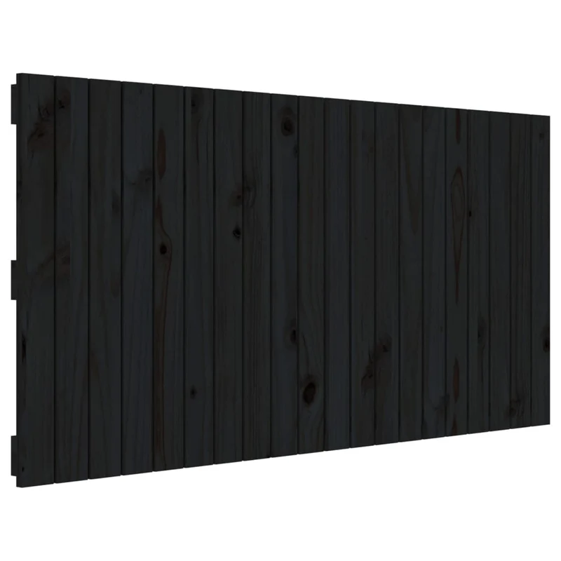 Tête de lit accessoire couchage chambre à coucher meuble murale style palette 127,5 x 3 x 60 cm bois massif noir TDL0202544