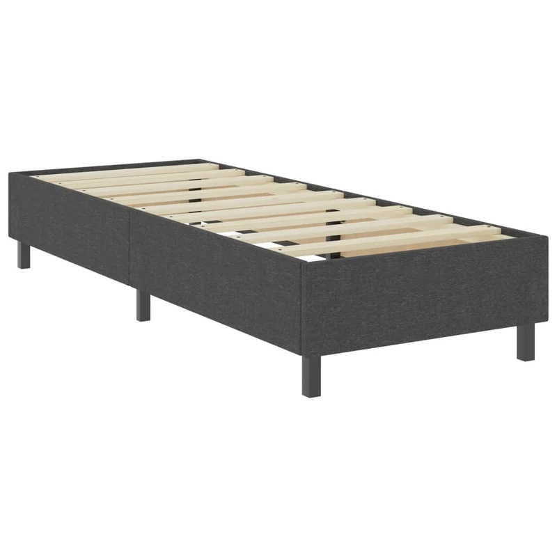 Sommier à lattes sur pieds cadre de lit 100 x 200 cm tissu gris TDL0208037
