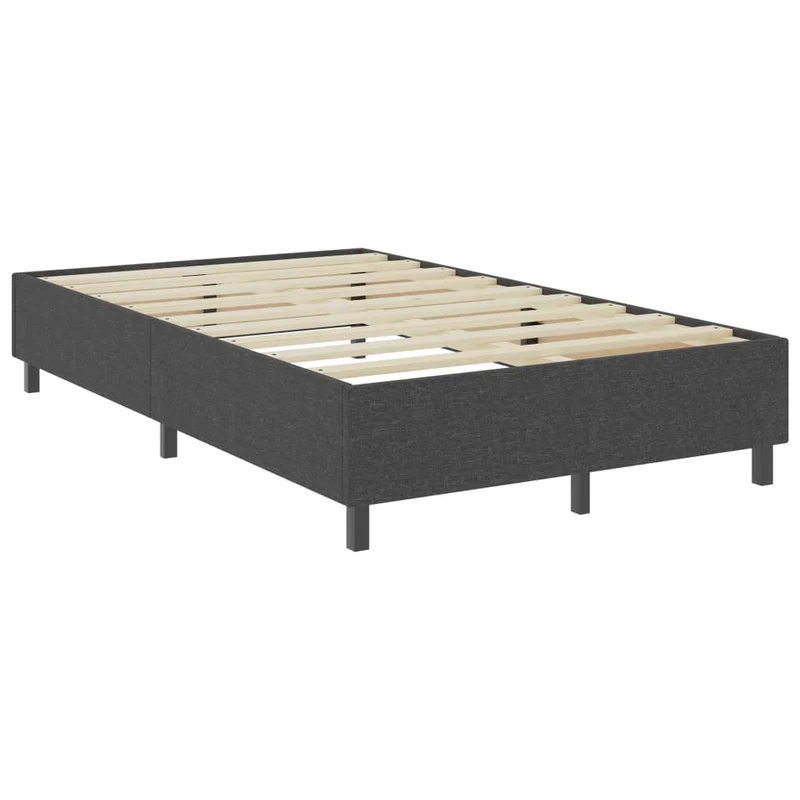Sommier à lattes sur pieds cadre de lit 120 x 200 cm tissu gris TDL0208036