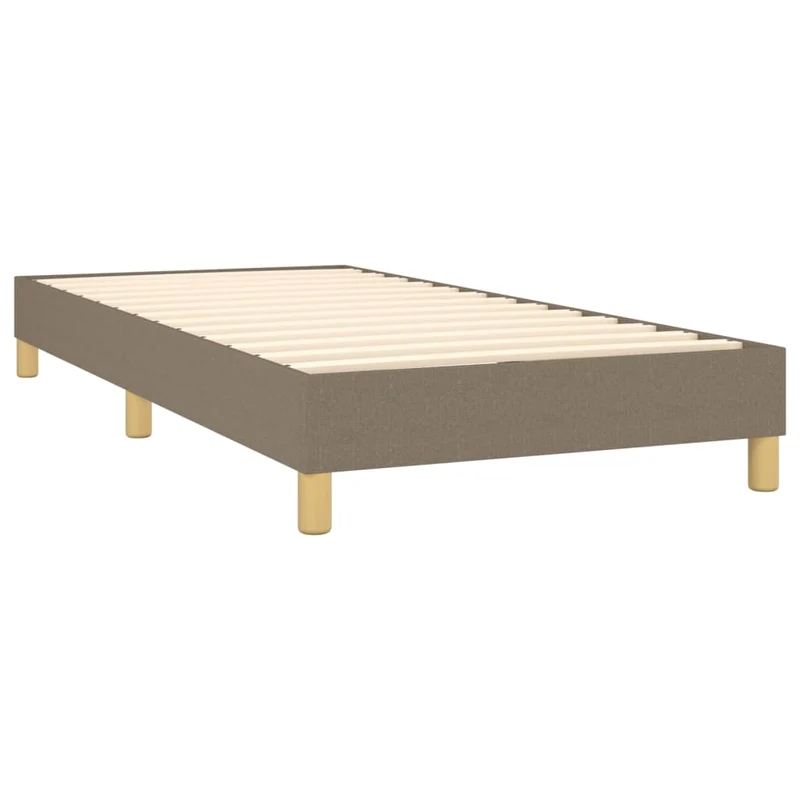 Sommier à lattes sur pieds cadre de lit 100x200 cm tissu taupe TDL0206942