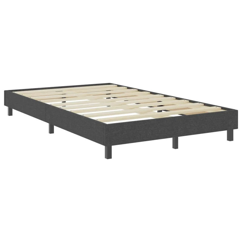 Sommier à lattes sur pieds cadre de lit 120 x 200 cm tissu gris TDL0208035