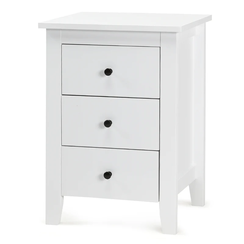 Table de nuit table de chevet moderne avec 3 tiroirs pour chambre à coucher 46x37x65cm 20_0001202