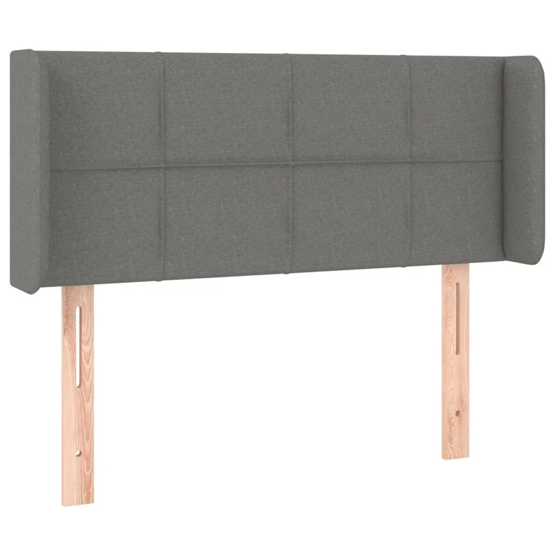 Tête de lit accessoire couchage chambre à coucher meuble à LED 83 x 16 x 78/88 cm tissu gris foncé TDL0201016