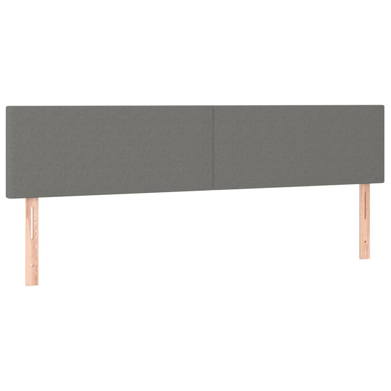 Tête de lit accessoire couchage chambre à coucher meuble 2 parties 100 x 5 x 78/88 cm tissu gris foncé TDL0206392