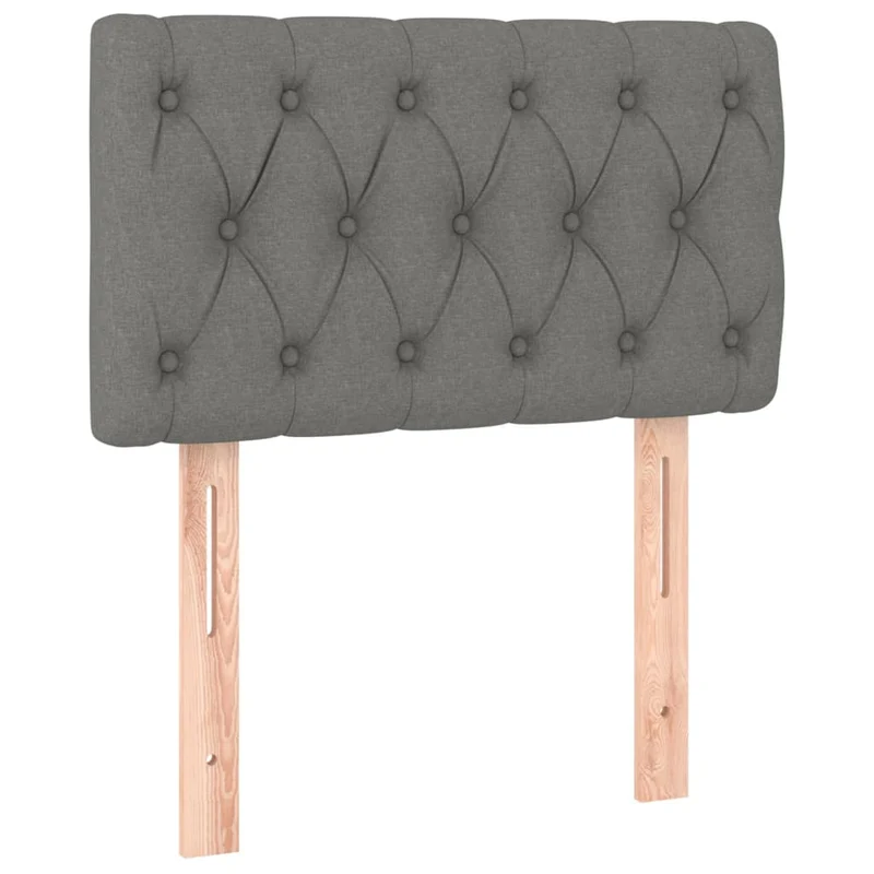 Tête de lit accessoire couchage chambre à coucher meuble à LED 80 x 7 x 78/88 cm tissu gris foncé TDL0201028