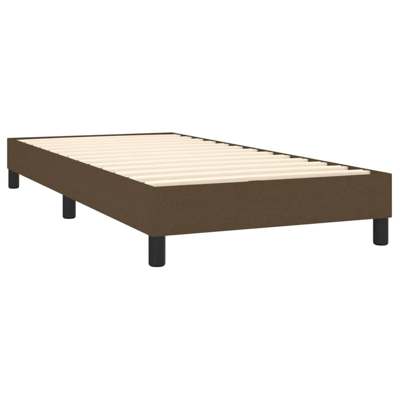Sommier à lattes sur pieds cadre de lit 80x200 cm tissu marron foncé TDL0207053