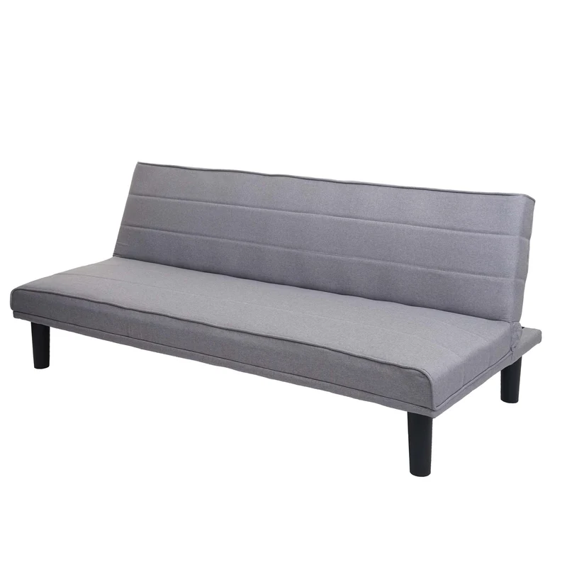 Canapé-lit d'invité convertible fonction couchage tissu gris 04_0001620