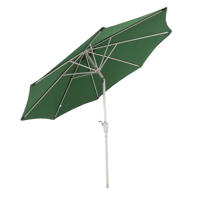 Parasol de jardin Ø 2,7m inclinable polyester/aluminium 5kg vert 04_0003878