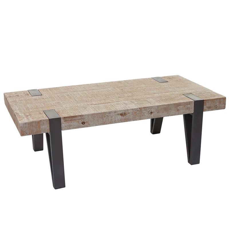 Table basse table de salon en bois de sapin massif rustique certifié FSC 40x120x60cm 04_0005006