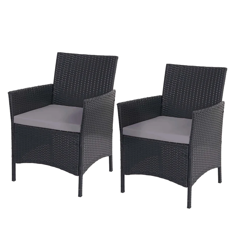 2x fauteuils chaises de jardin en polyrotin anthracite coussins anthracite 04_0000467