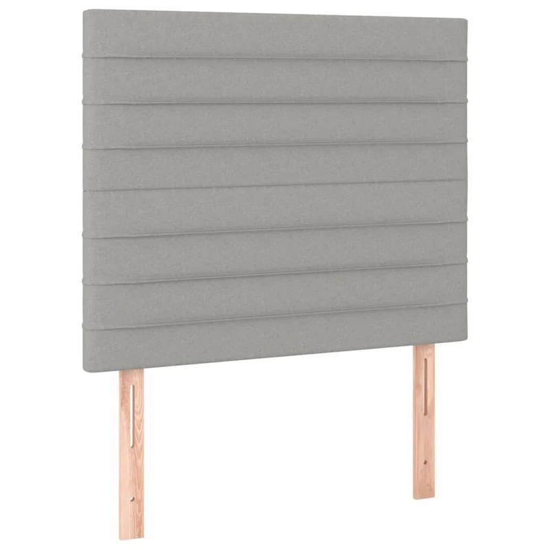Tête de lit accessoire couchage chambre à coucher meuble 2 parties 80 x 5 x 78/88 cm tissu gris clair TDL0206420