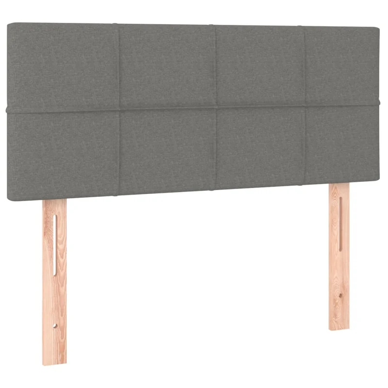 Tête de lit accessoire couchage chambre à coucher meuble 90 x 5 x 78/88 cm tissu gris foncé TDL0203169