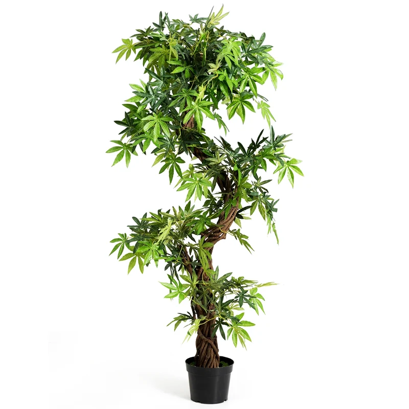 Arbre plante artificielle avec pot plastique pour intérieur ou extérieur 19 x 19 x 160cm 20_0000107
