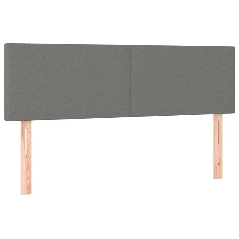 Tête de lit accessoire couchage chambre à coucher meuble 2 parties 72 x 5 x 78/88 cm tissu gris foncé TDL0206369