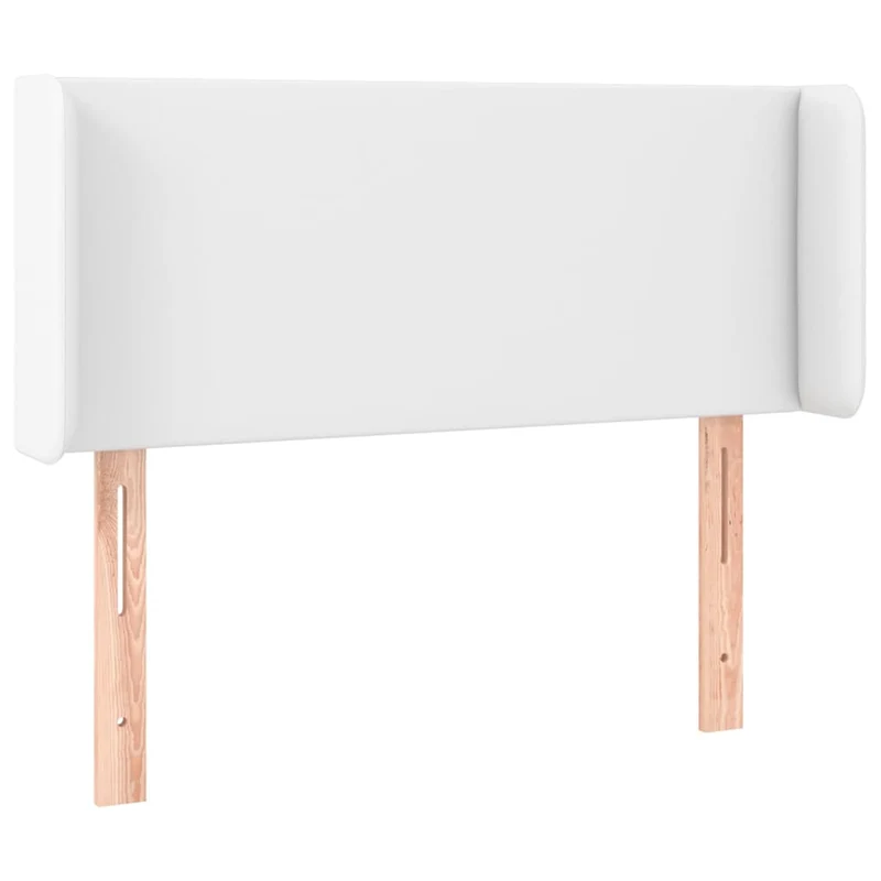 Tête de lit accessoire couchage chambre à coucher meuble avec rebord latéral 93 x 16 x 78/88 cm synthétique blanc TDL0205766