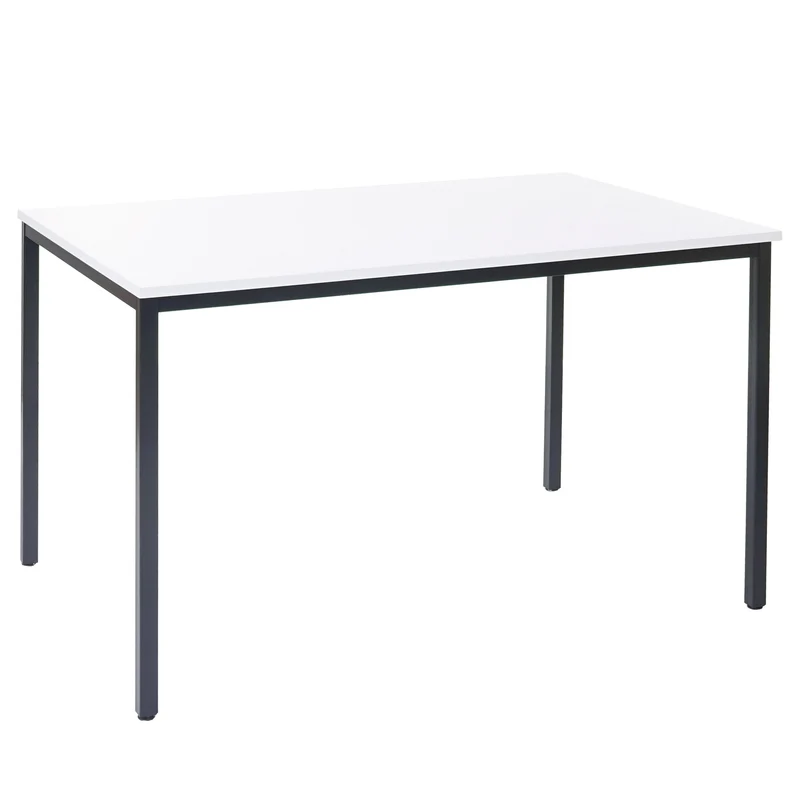 Bureau table de conférence 120x80cm MDF blanc 04_0001393