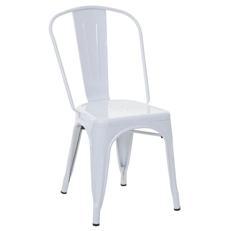 Chaise de salle à manger style industriel factory métal blanc 04_0002026