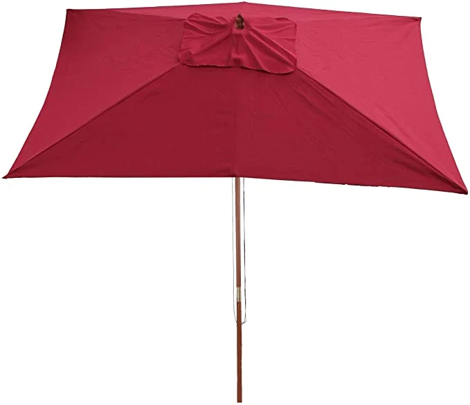 Parasol de jardin 2x3m polyester/bois 6kg bordeaux 04_0003820