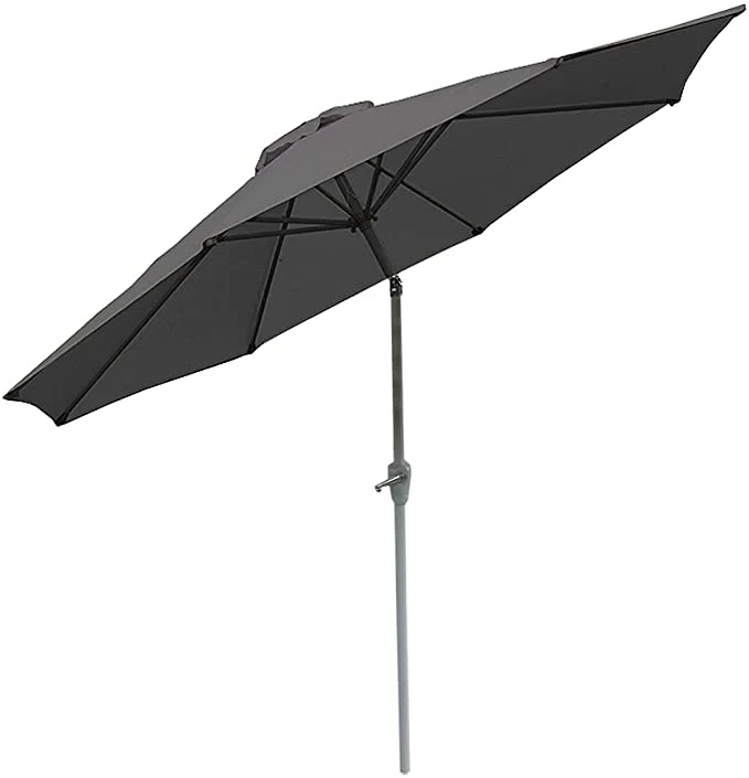 Parasol de jardin Ø 2,7m inclinable polyester/aluminium 5kg anthracite 04_0003879