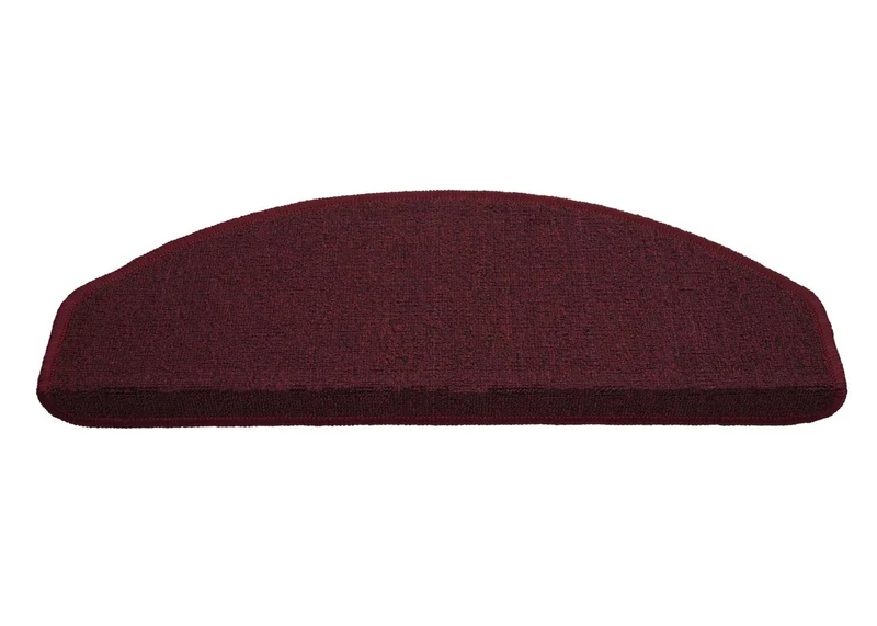 Lot de 15 tapis d'escalier protection d'escalier antidérapant 65x25cm semi-circulaire bordeaux 04_0000015