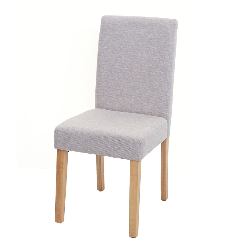 Chaise de salle à manger cuisine en tissu beige crème pieds clairs design moderne 04_0002319