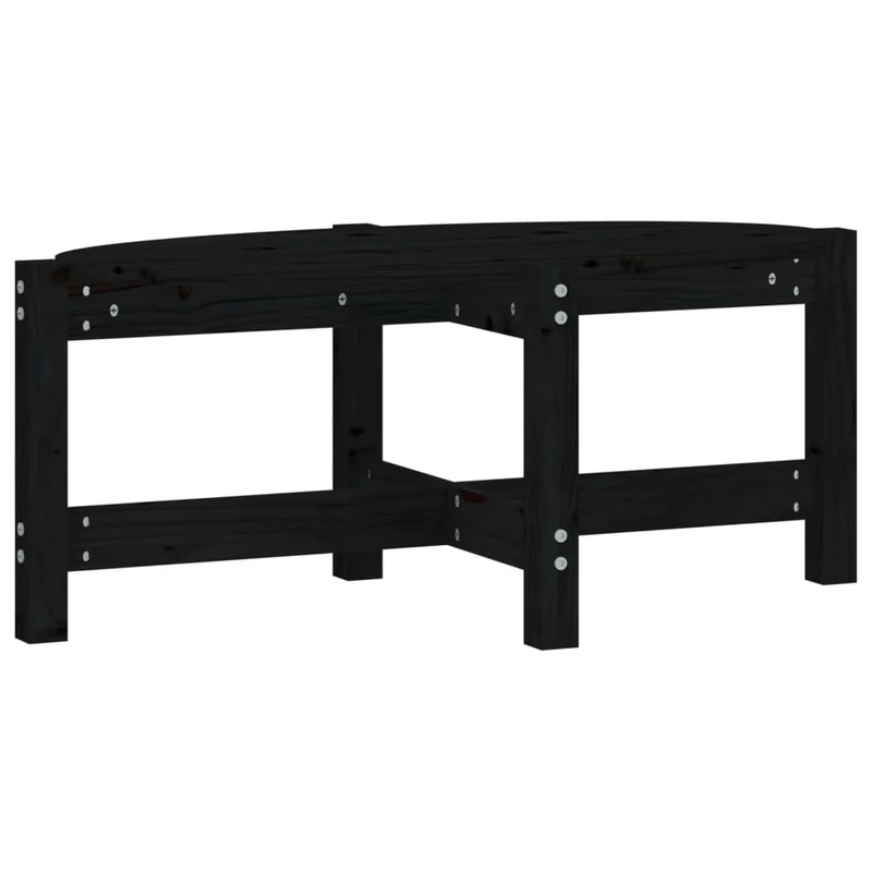 Table d'appoint style simple 87 x 48 x 35 cm bois massif de pin noir DEC039802