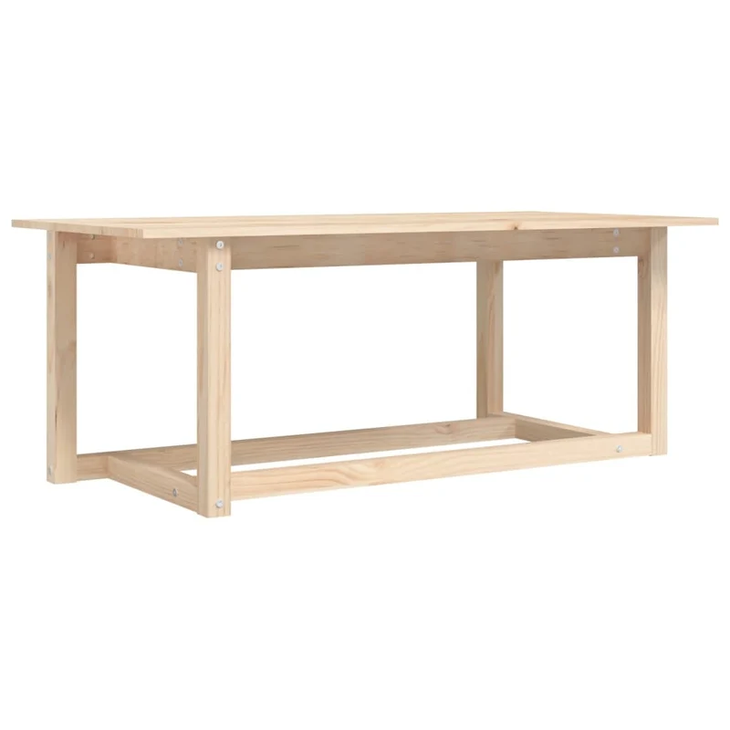 Table basse de salon design rustique 110 x 55 x 45 cm bois massif de pin non traité DEC037005