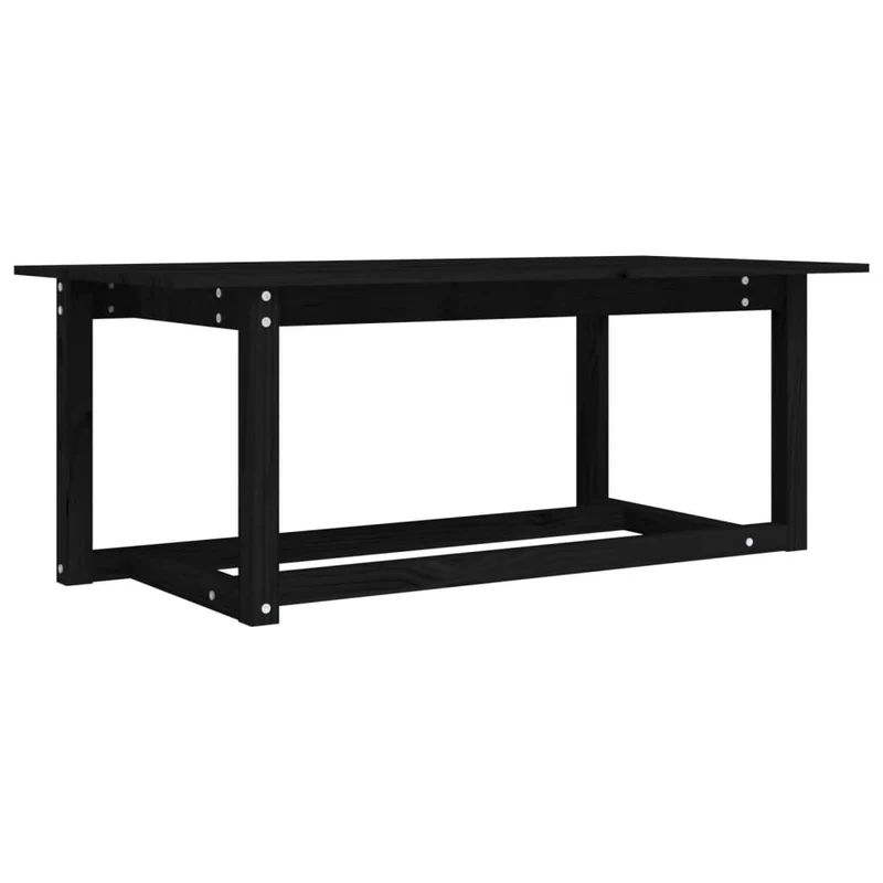 Table basse design simple 110 x 55 x 45 cm bois massif de pin noir DEC039630