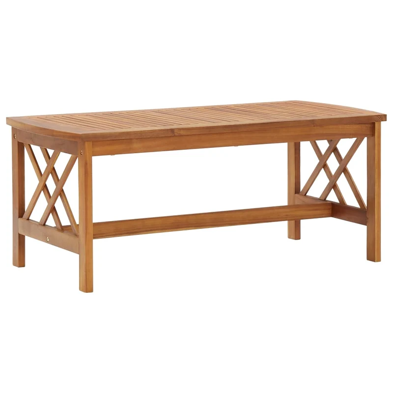 Table basse de salon design rustique 102 x 50 x 43 cm bois d'acacia DEC036969
